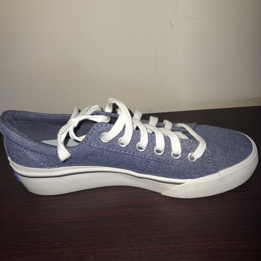 Keds Women's Sneakers 6.5M Platform Lace Up Low Top Jump Kick Duo Chambray Blue - Picture 6 of 15
